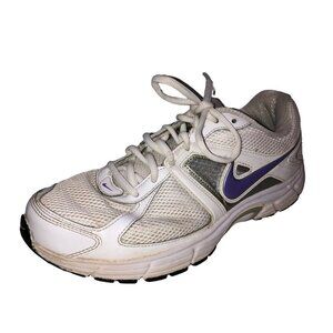 Nike Dart 9 Womens 10 White Athletic Running Training Shoes Sneakers 443868-101